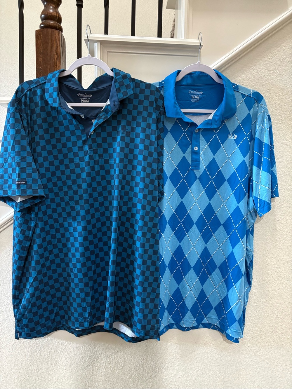 2 Good Good Golf Blue Polos